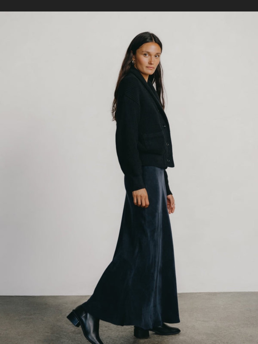 OZMA Black Maxi Skirt